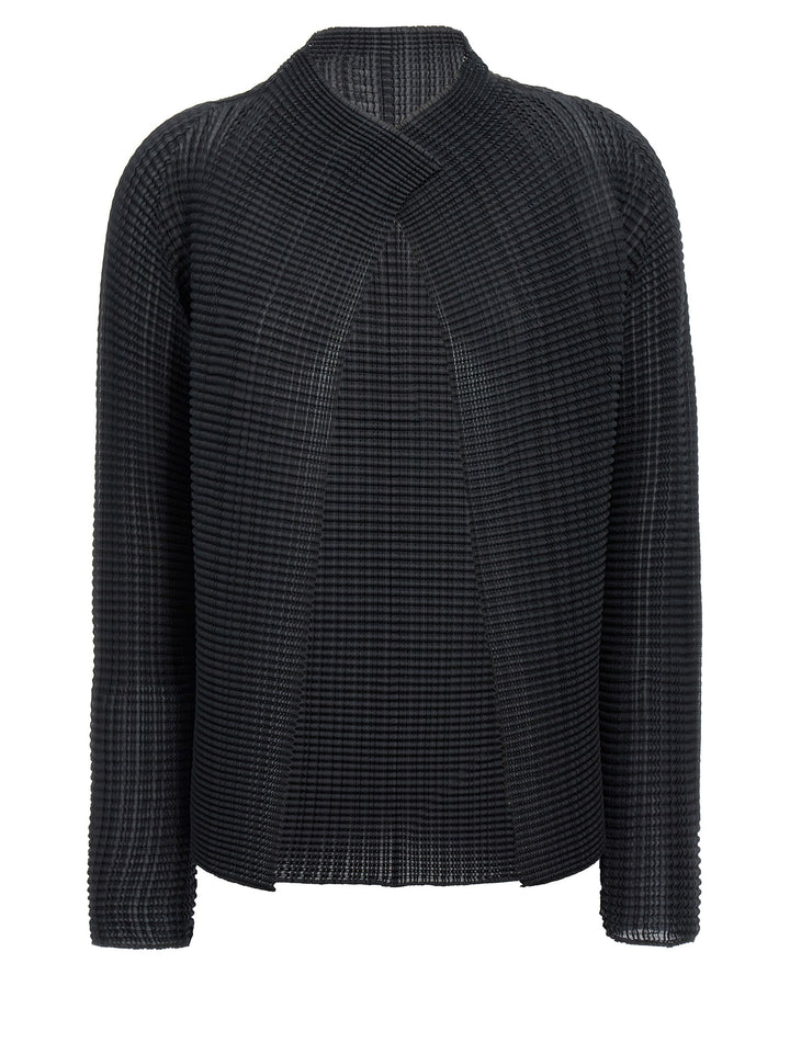 Issey Miyake Wooly Pleats Sweaters and Cardigans - Black | b27849c560ca92a170376b01e2b9f6af55c66c83