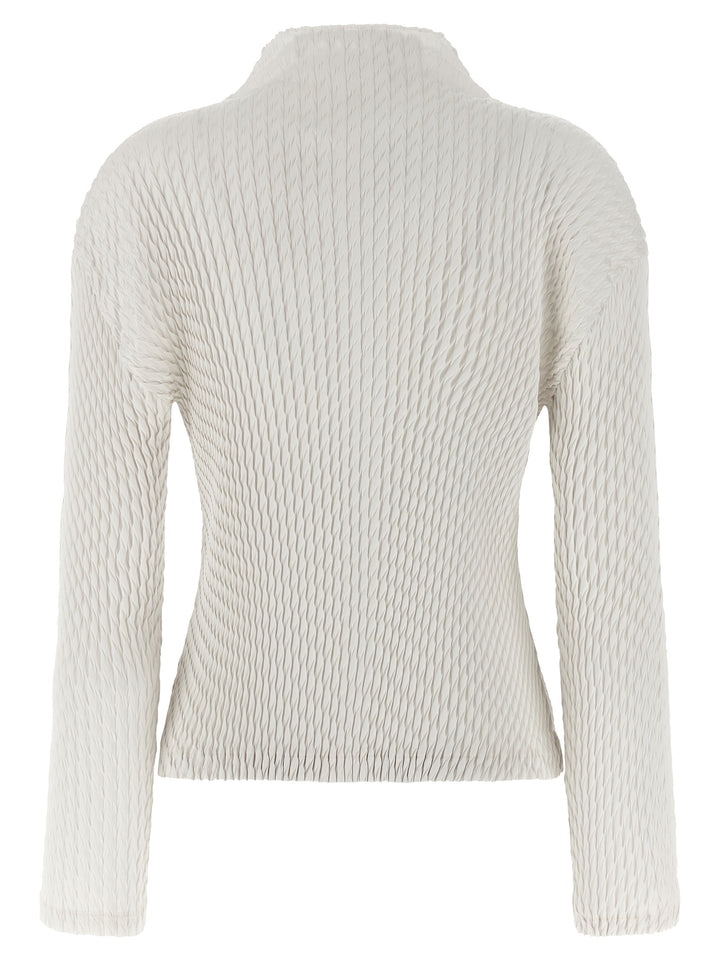 Issey Miyake Sleek Pleats Sweaters and Cardigans - White | 83f1362889355bb613e0fb3d2331235219da0147