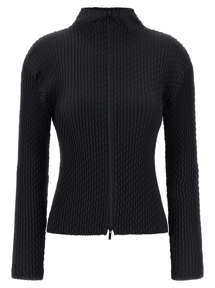 Issey Miyake Sleek Pleats Sweaters and Cardigans - Black | b76a9e480ce17dbbee62b19987d0210452f6eb57