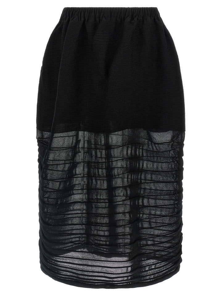 Issey Miyake Moving Knit Skirts - Black | 2ff6b1e08f116feadfea64117c9b91b3a8fe4547