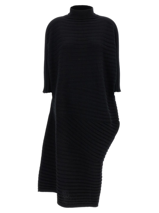 Cotton Cashmere Knit Dresses Black