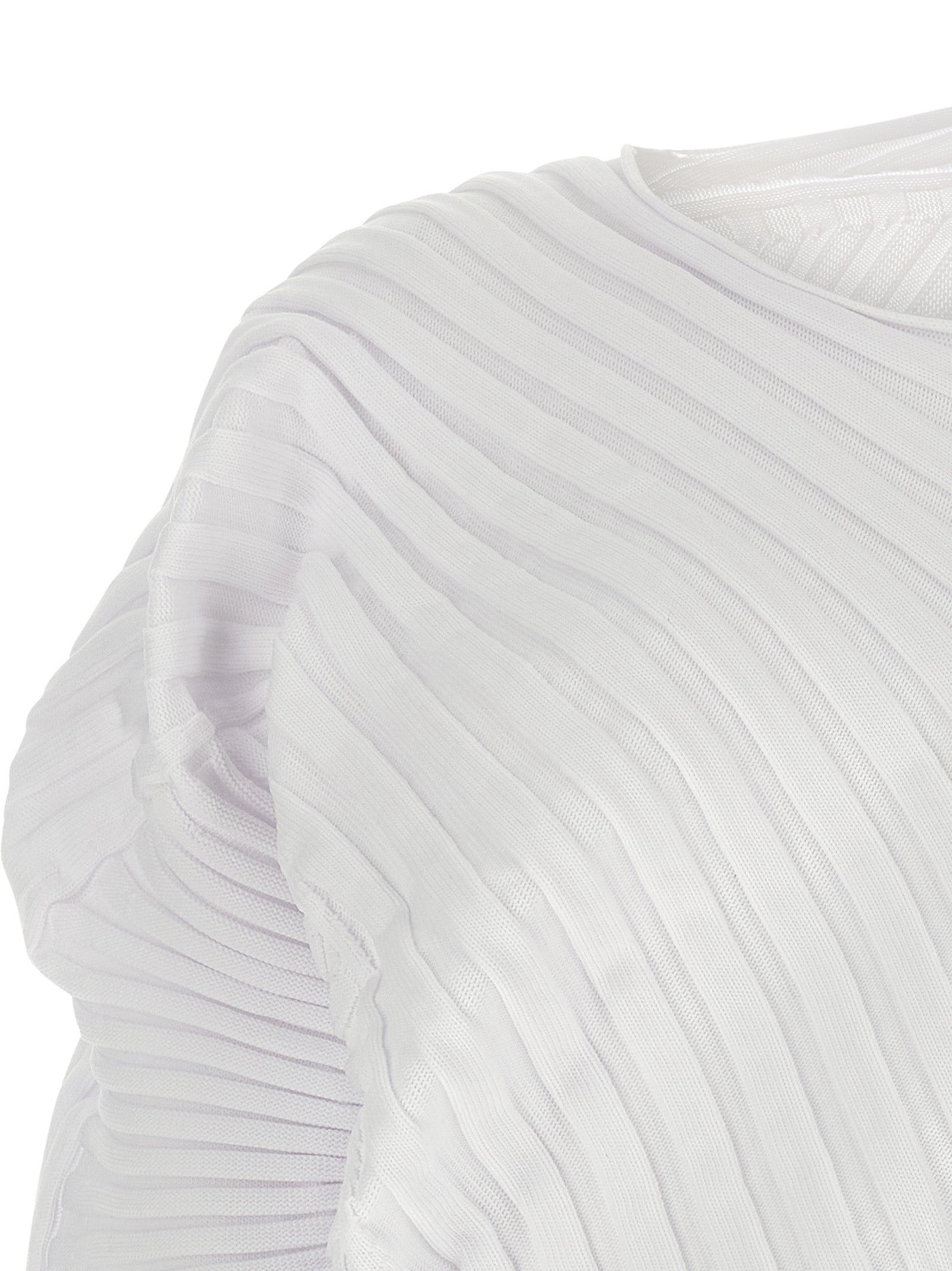Issey Miyake Knit (As It Is) Tops White | Wanan Luxury