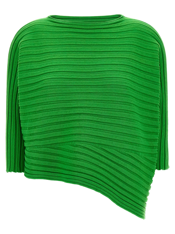 Issey Miyake Cotton Cashmere Knit Tops - Green | af2f1641fcdd37c05d68fe823eae1585b9c3822a