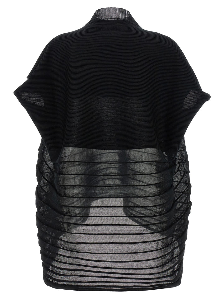 Issey Miyake Moving Knit Tops - Black | 3f110d675febb601f08473f28d915df500b7d3bf