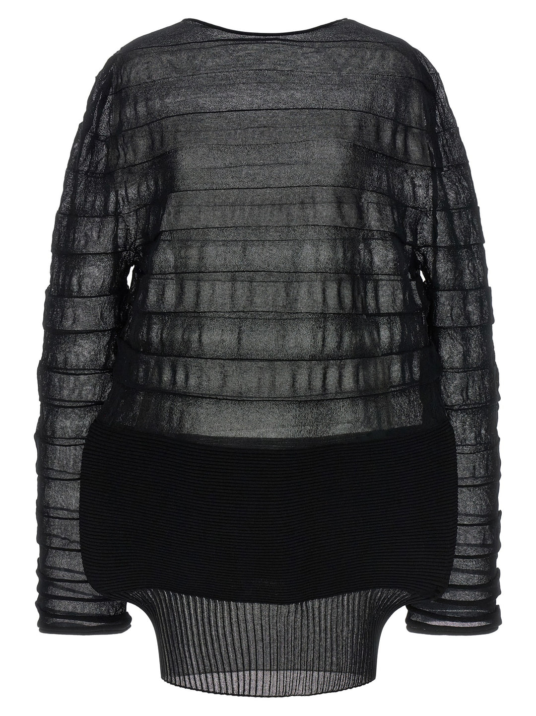Issey Miyake Moving Knit Tops - Black | e76f5f205736a40d3eac3cd81b59116b56f18594