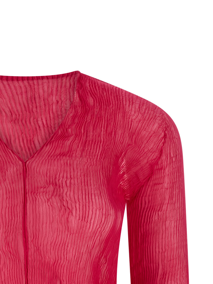 Issey Miyake Chiffon Twist 1 Tops - Fuchsia | 5fcaa126d22afd0ea0315e46cec05589dd0430fe