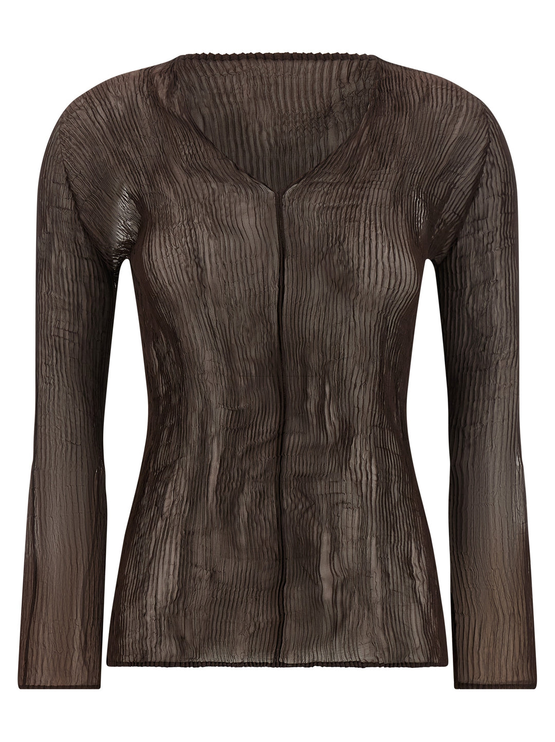 Issey Miyake Chiffon Twist 1 Tops - Brown | e675ea14602163e01d6611ab1dd8ca631ee411ad