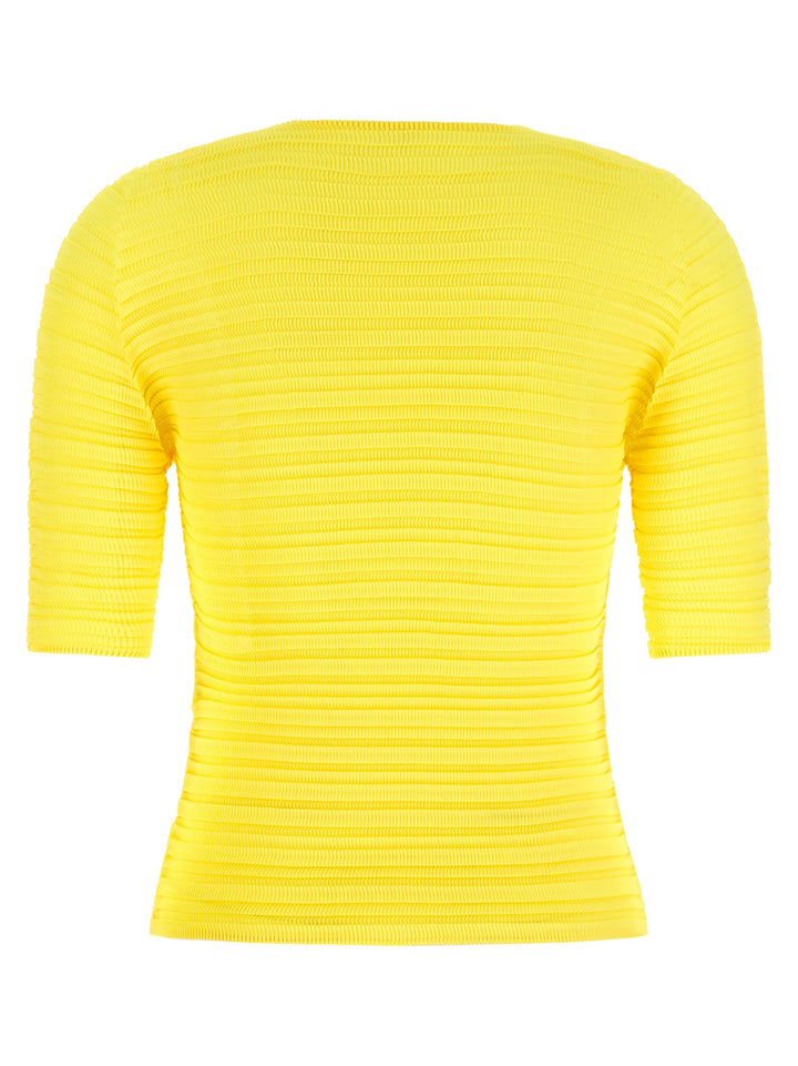 Issey Miyake Jiggly Pleats Shirt and Blouse - Yellow | fac195a7fae39d8a0e3f6d50754cd58a3ca4650b
