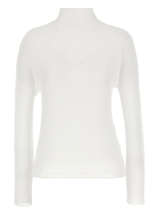 Wooly Pleats Sweaters And Cardigans White