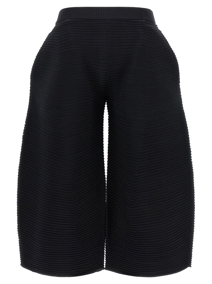 Issey Miyake Corrugated Knit Pants - Black | eaa8345f5b452ad349cadd2bed950c18d3855e64