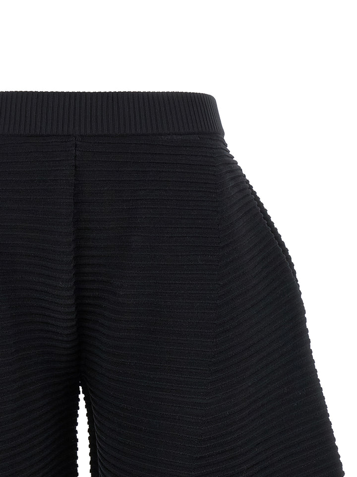 Issey Miyake Corrugated Knit Pants - Black | 88d490a14a0ddfe2e3fce8b3645ac9e03227da7c