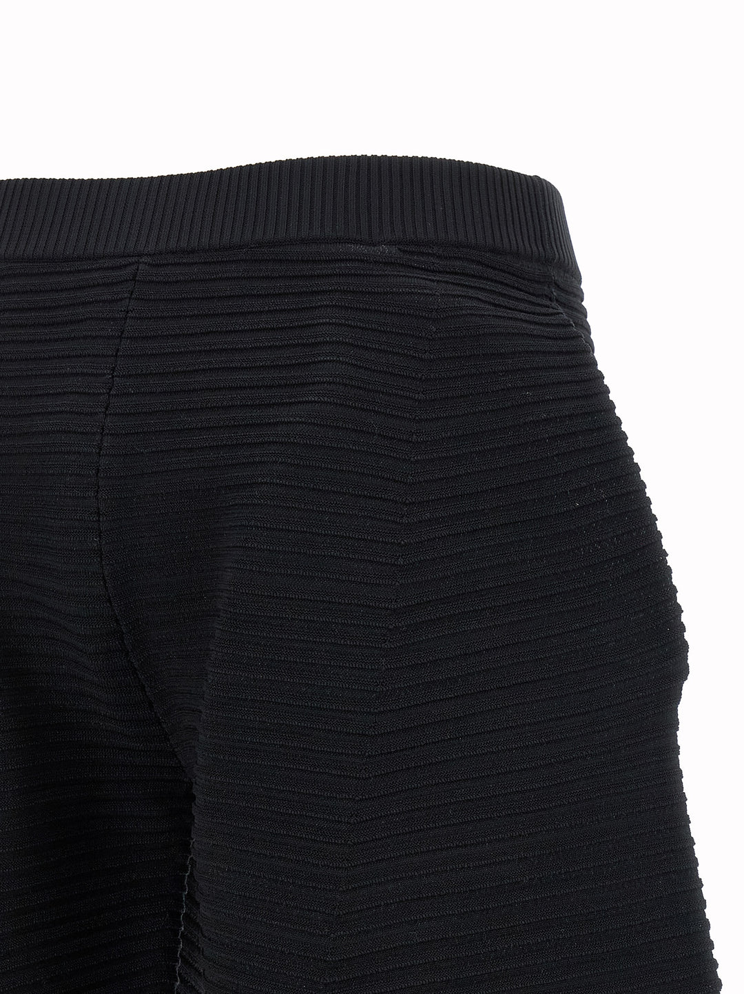 Issey Miyake Corrugated Knit Pants - Black | 707ea295db07a1a7397252ab24624bdeaf2c9223