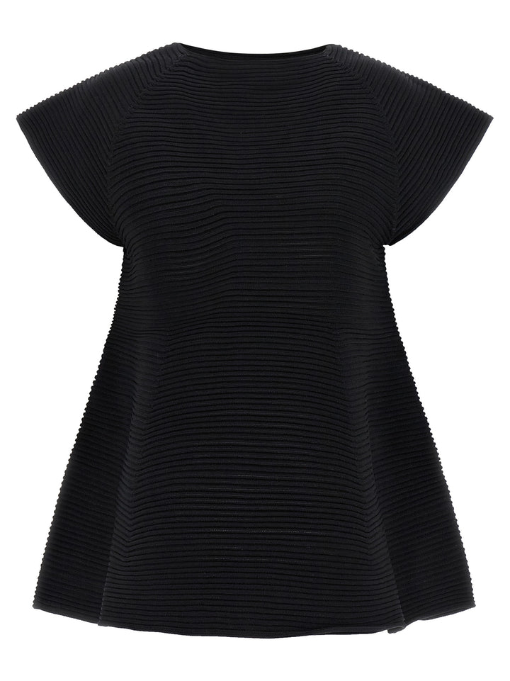 Issey Miyake Corrugated Knit Dresses - Black | acc798c2867093615bd920190b4998536bc8d860