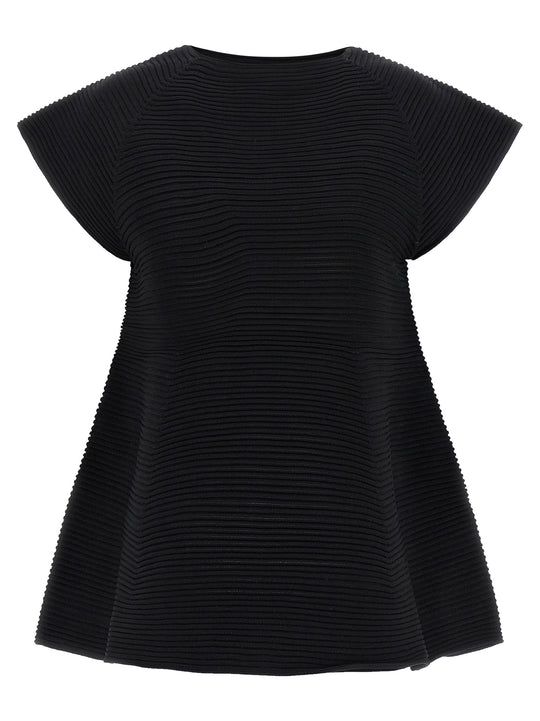Corrugated Knit Dresses Black
