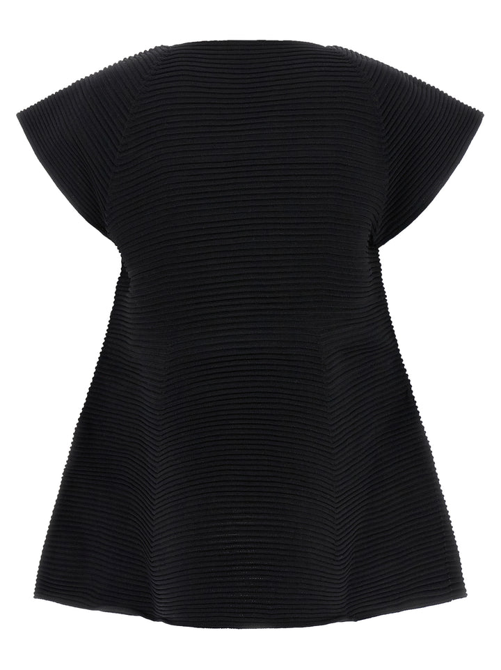 Issey Miyake Corrugated Knit Dresses - Black | 850d92276901b512b60755f041676a8a7efb264d
