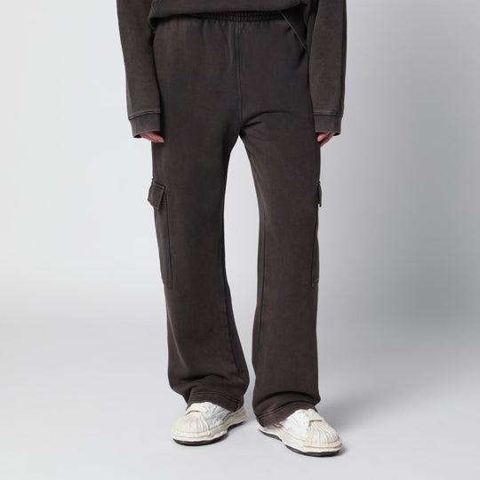 Coffee-Colored Cargo Jogger Trousers