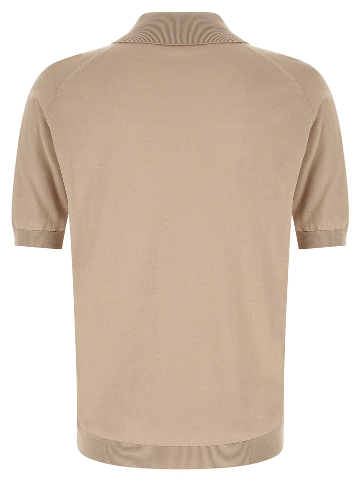 John Smedley Isis Polo - Beige | b8b83fcc7289585bd82cfaa68a38caf9fe56a863