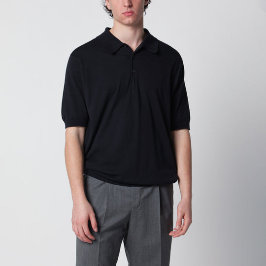 Isis Navy Blue Cotton Polo Shirt