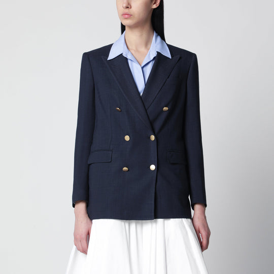 Navy Double-Breasted Jacket