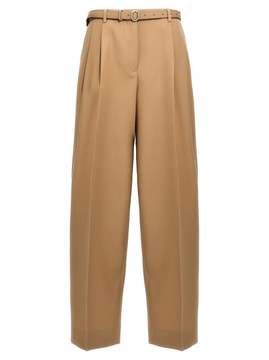 Gabardine Belt Pants Beige