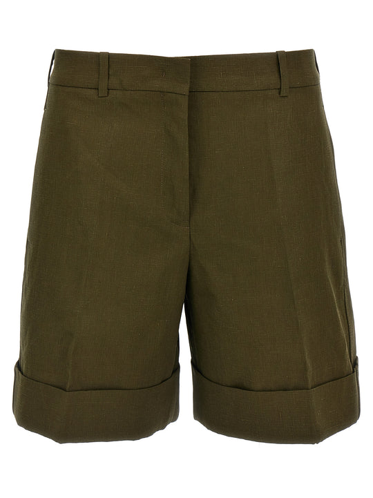Linen Bermuda Shorts Bermuda And Short Green