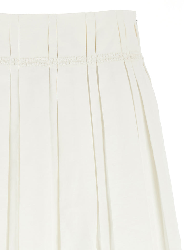 Jil Sander Midi Skirt Skirts - White | cafbe7ef399b5175ff4a162f503cf19503071547