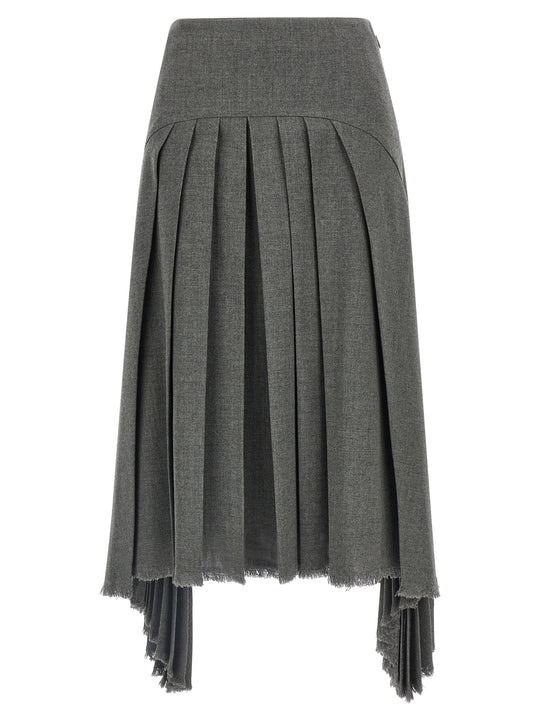 Pleated Skirt Skirts Gray