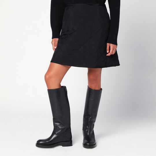 Black Quilted Skirt