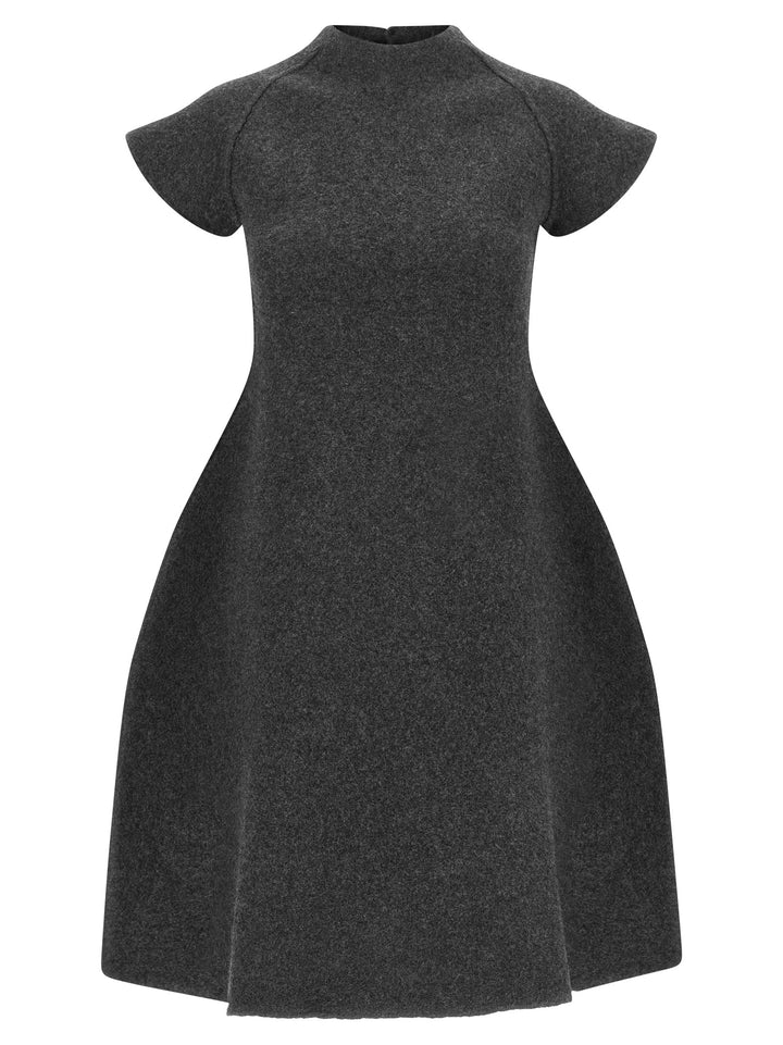 Jil Sander Virgin Wool Dress Dresses - Gray | 015e0f952522d3646ff9af217359642dc61b3733