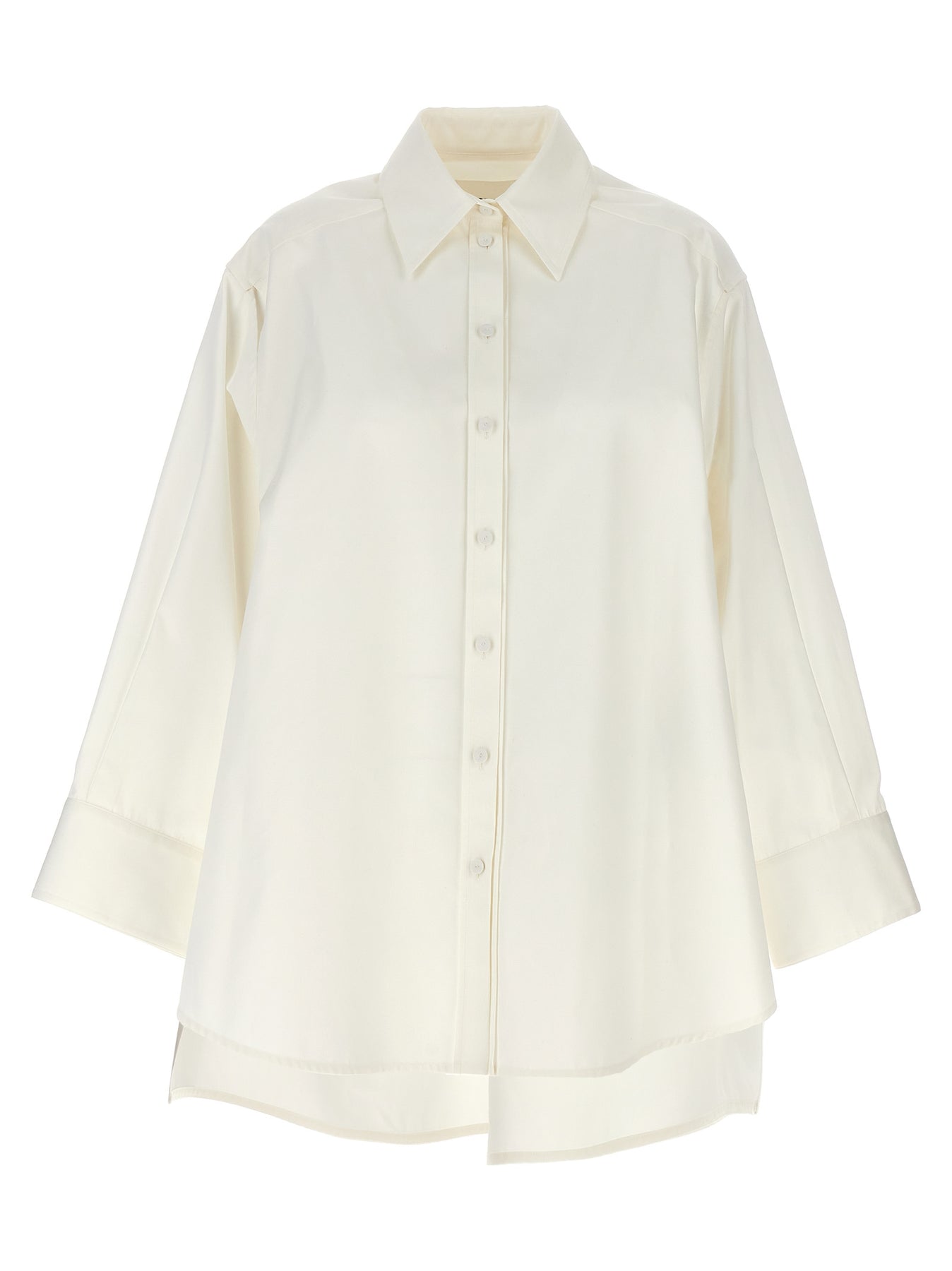 Jil Sander Cut-Out Armhole Shirt Shirt and Blouse - White | 314b1837590bd7709288cd629b620b514d62a761