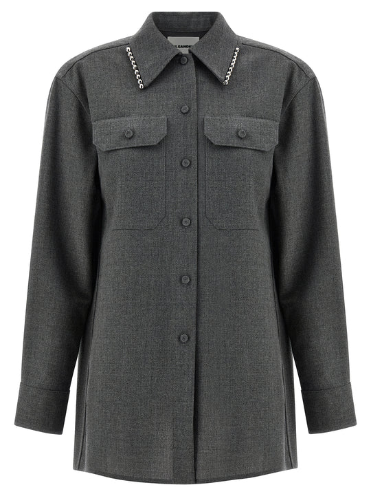 Canvas Shirt Shirt And Blouse Gray