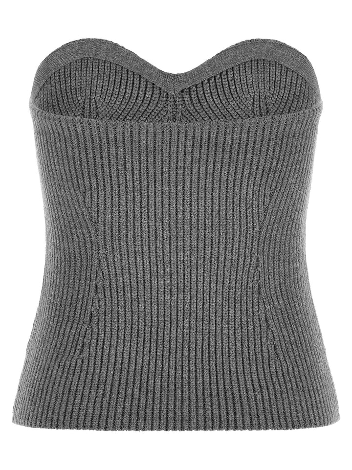 Jil Sander Off The Shoulder Top Tops - Gray | 2ba590f100954fd34b24683850bf08c09f68ae37