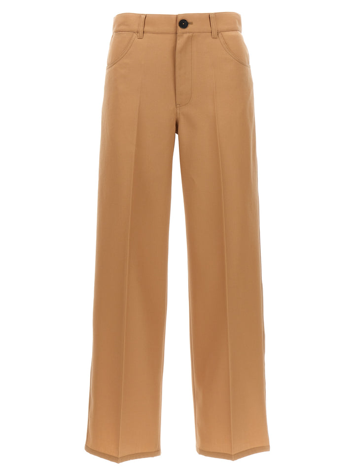 Jil Sander Loose Leg Pants - Beige | 9042b660d066050cb37350972a6799e46cd21290