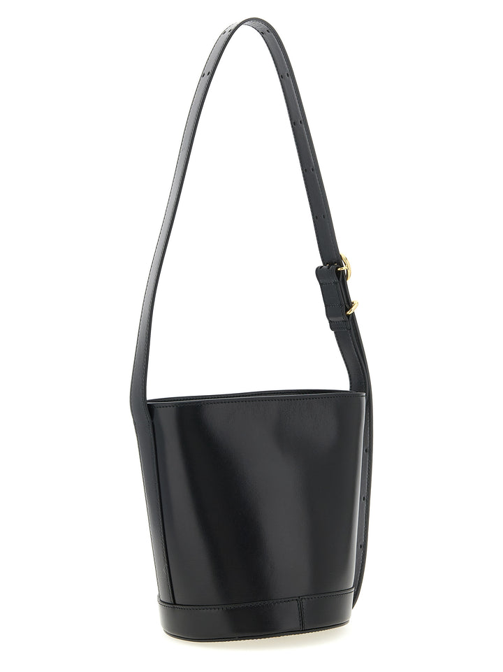 Jil Sander Cannolo Shoulder Bags - Black | 3ff4d07f9b72448f6a525268e9a95ba9be476ead