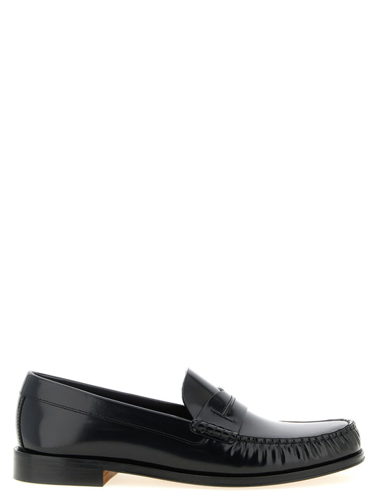 Shiny Leather Loafers Black