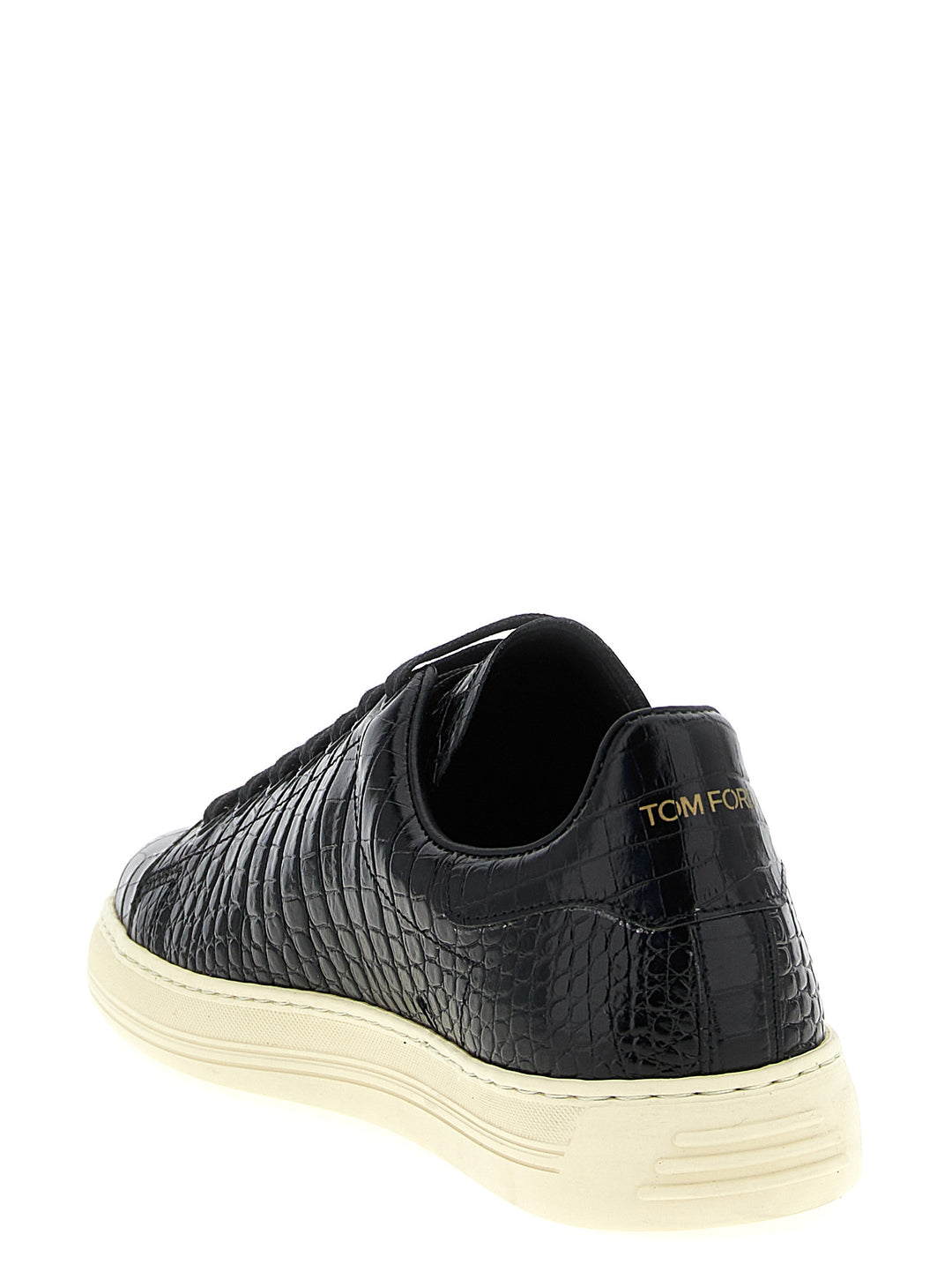 Tom Ford Crocodile Print Sneakers - Black | aad2265e2966348294bc8252a533ae25fe069950