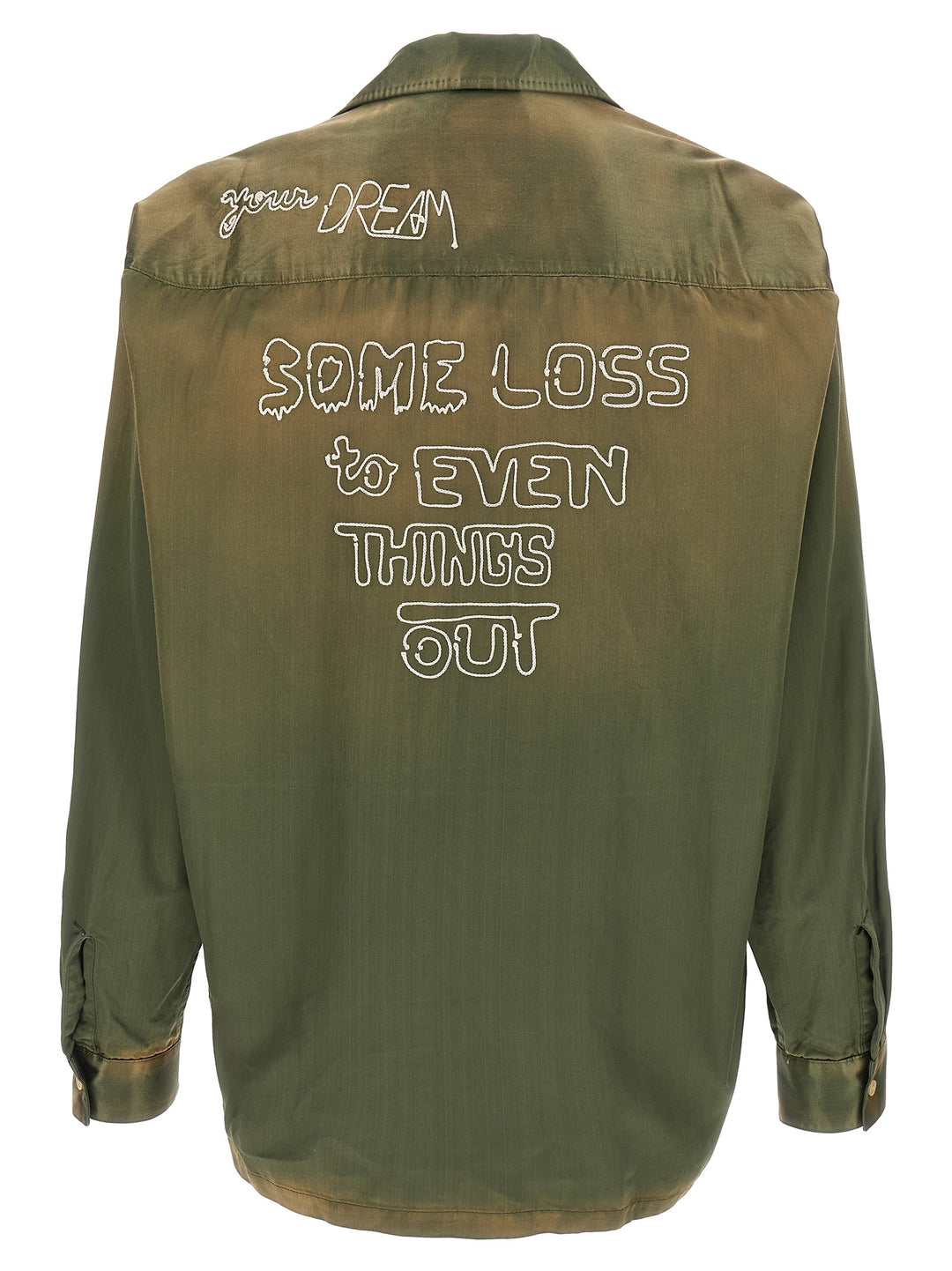 Maison Mihara Yasuhiro Embroidered Shirt Shirt and Blouse - Green | 12b0529c321e0a2197a17c38a94f7e2345f42f65