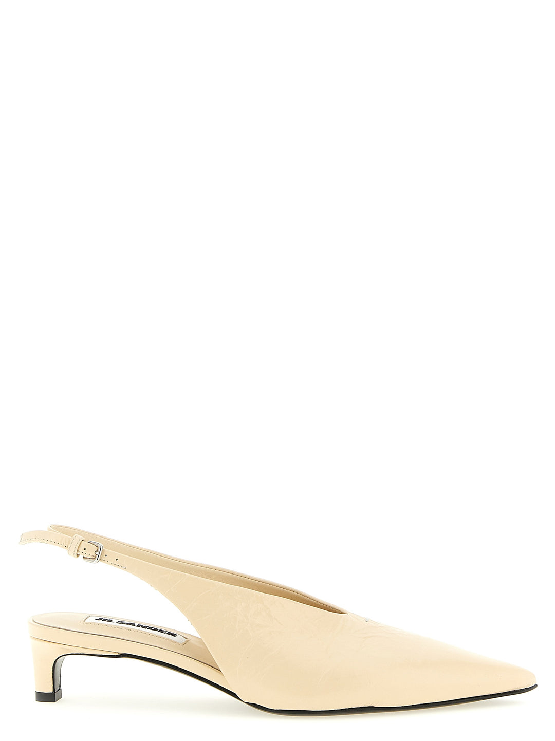 Jil Sander Leather Slingback Pumps - Beige | d5fd9adc64b165050c5cc85b67bf6d09b2d6600a