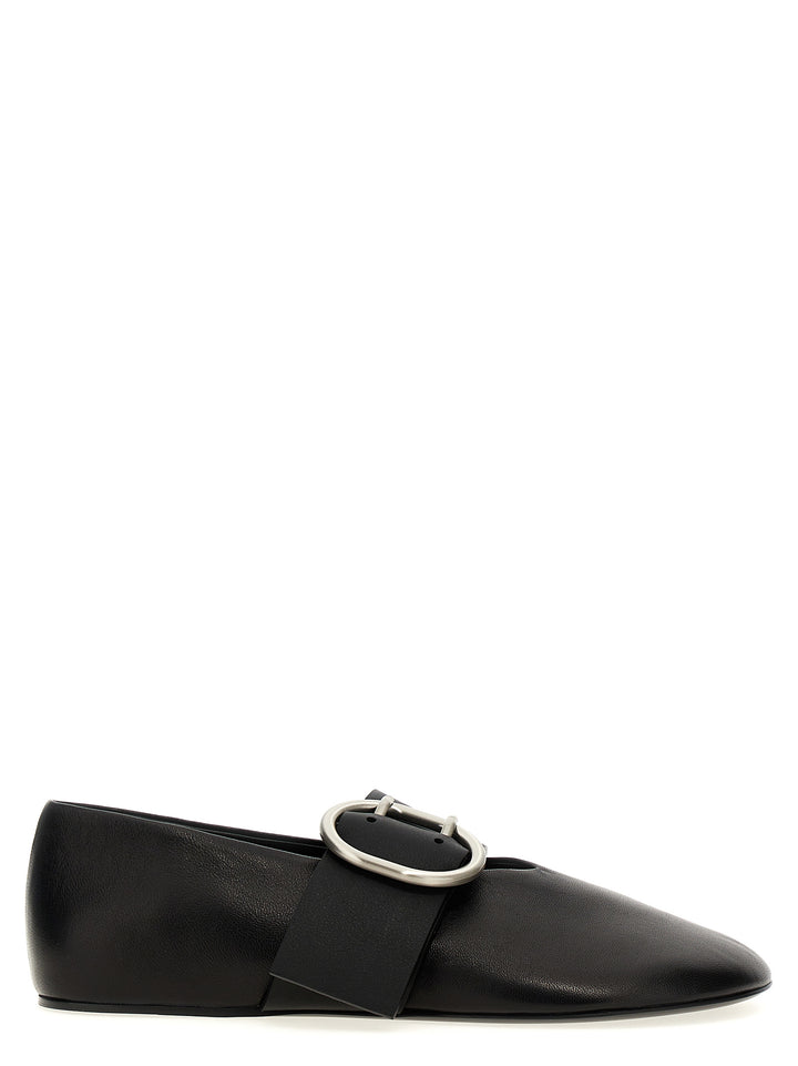 Jil Sander Buckle Ballet Flats Flat shoes - Black | f1aba6f87c338e73d981333abd2f98e1efb4feb3
