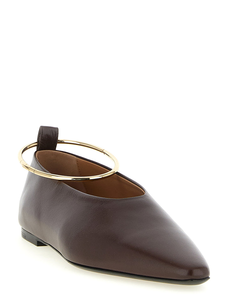 Jil Sander Ring Ballet Flats - Brown | d960a747531ae3a135a58cc6794d935cec93e5de