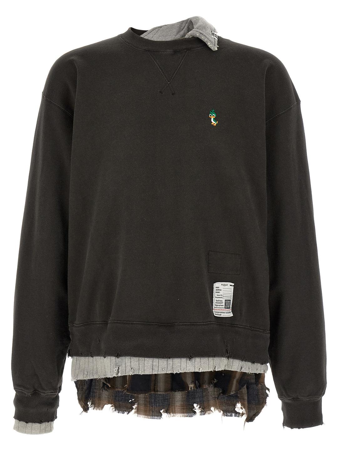Maison Mihara Yasuhiro Three Layer Sweatshirt - Black | 2383d7e8645fc7f7bdebb65f0ba785354089fdb5