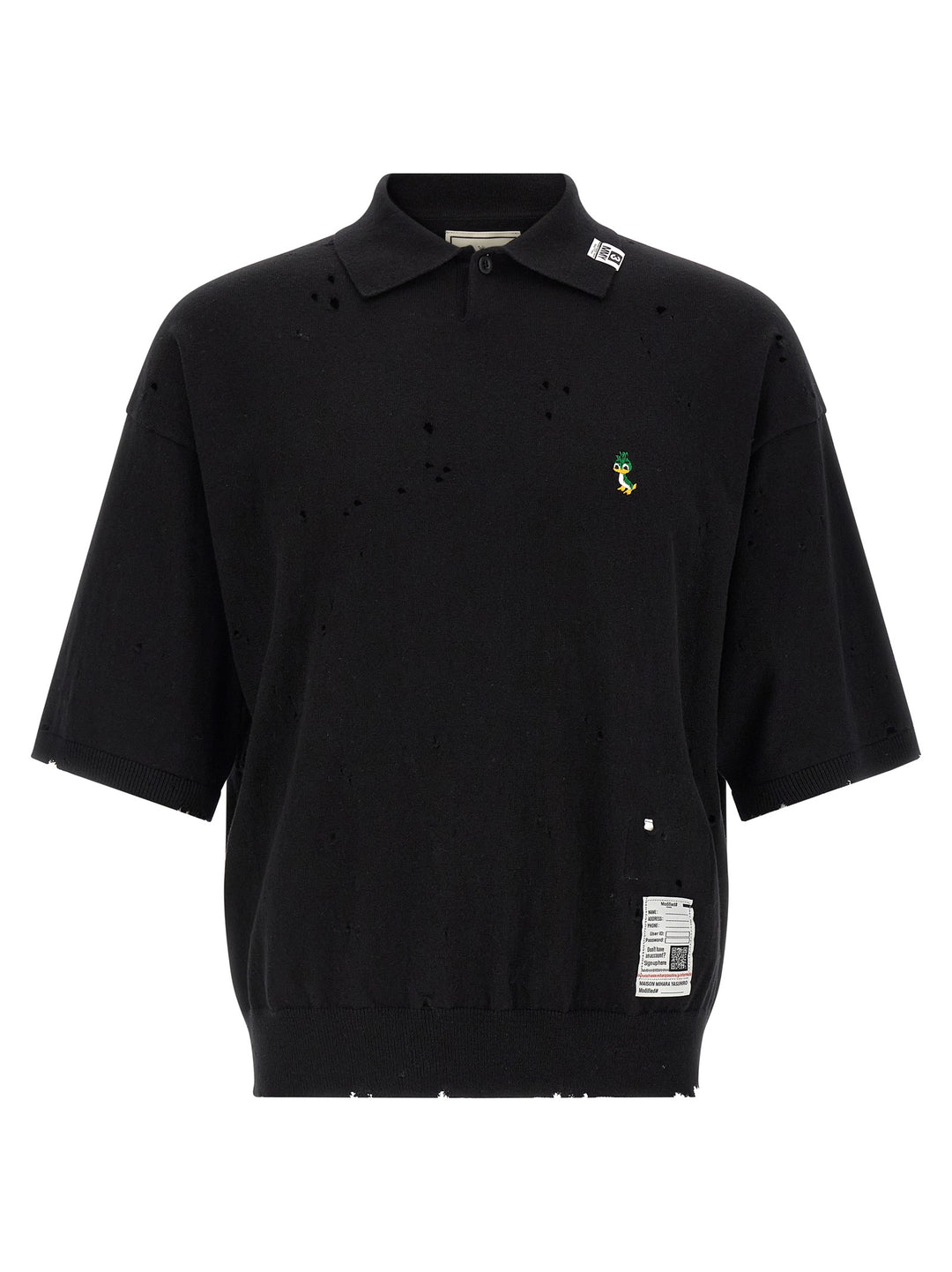 Maison Mihara Yasuhiro Embroidery  Shirt Polo - Black | c7765c2b4cdf7526e0e8d1271e3459ace895847b