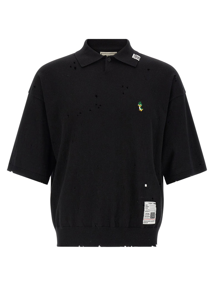 Maison Mihara Yasuhiro Embroidery  Shirt Polo - Black | c7765c2b4cdf7526e0e8d1271e3459ace895847b