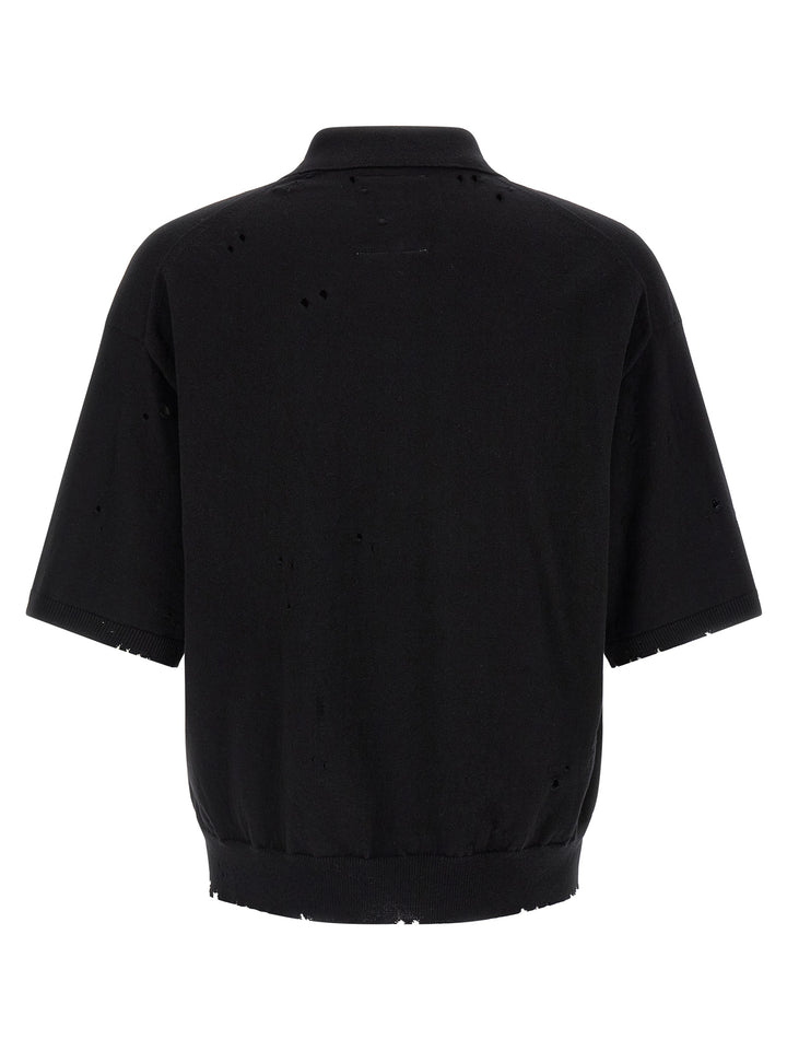 Maison Mihara Yasuhiro Embroidery  Shirt Polo - Black | 575e674b59621e2e04f7c31048f3d61cfd81144c
