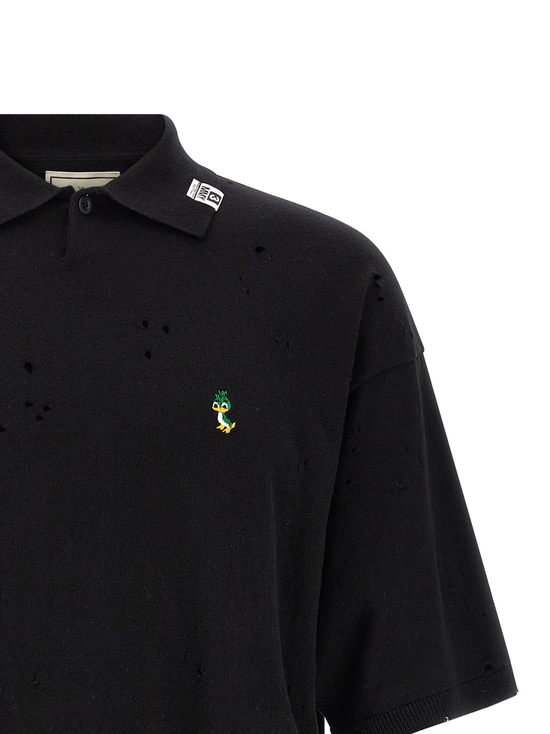 Maison Mihara Yasuhiro Embroidery  Shirt Polo - Black | 3c5e38f7b53d85e1141c250d294c08b8de36b110