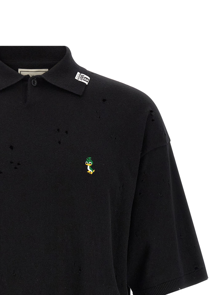 Maison Mihara Yasuhiro Embroidery  Shirt Polo - Black | 3c5e38f7b53d85e1141c250d294c08b8de36b110
