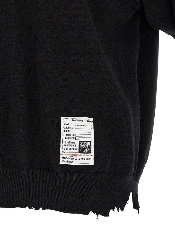 Maison Mihara Yasuhiro Embroidery  Shirt Polo - Black | b84c70894cc594591b76bd4d708a388c60581873