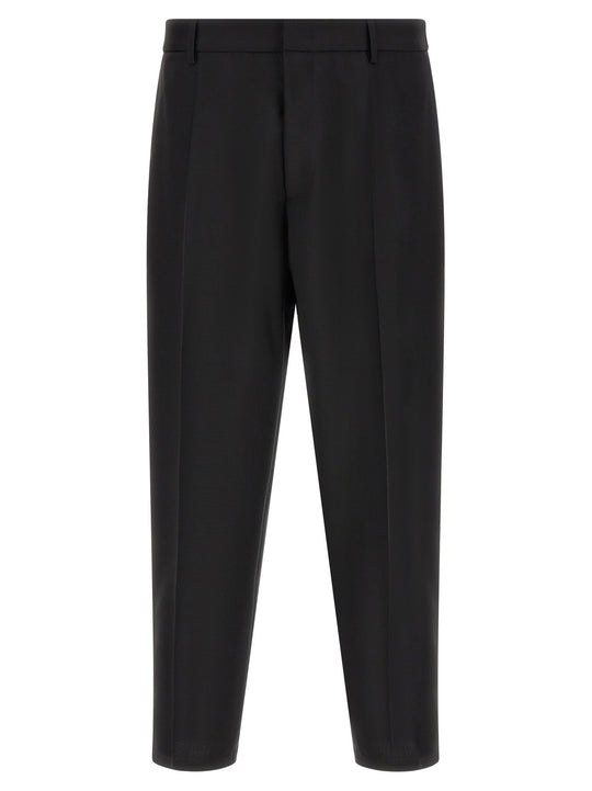 Wool Canvas Pants Black