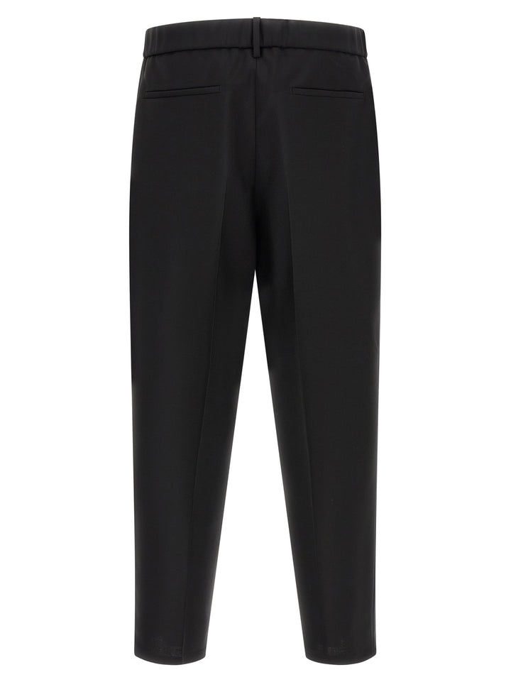 Jil Sander Wool Canvas Pants - Black | d4829351b16edd8102ffd39d9e736582b7d7d473
