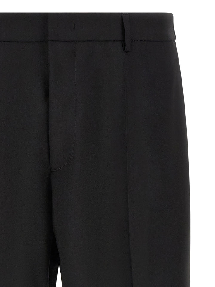 Jil Sander Wool Canvas Pants - Black | 0295239be01539ef463db7b9dfc1742ebe11ffe9